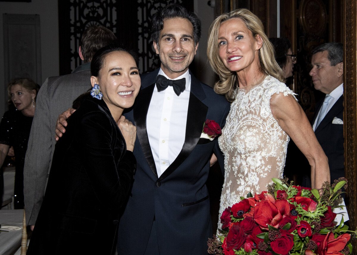 Photo Cindy Chao, Amin Jaffer et Marie Moatti assistent à la soirée
