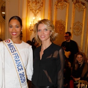 Clémence Botino, Miss France 2020, Sylvie Tellier - People au défilé de mode Haute-Couture printemps-été 2020 "La Métamorphose" à Paris. Le 21 janvier 2020 © Veeren Ramsamy-Christophe Clovis / Bestimage