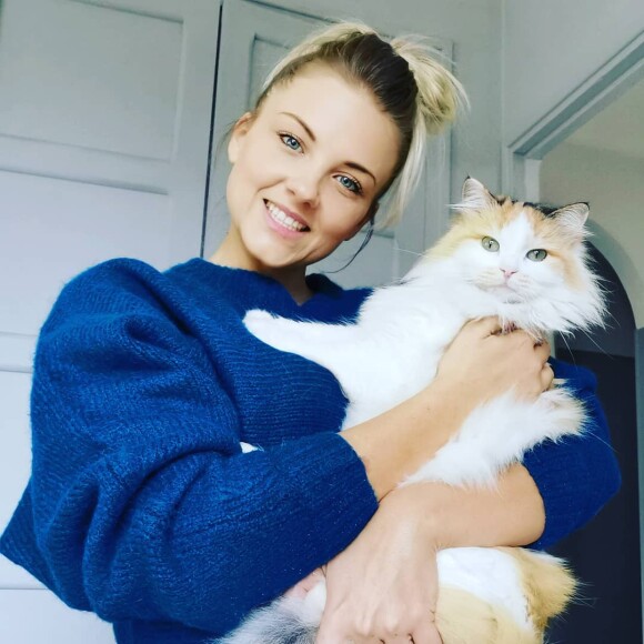 Solenne de "Mariés au premier regard 2020" avec son chat, le 27 décembre 2019, sur Instagram