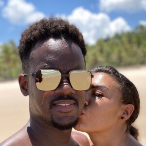 Black M et sa femme Léa Djaja en vacances au Brésil, le 27 janvier 2020.