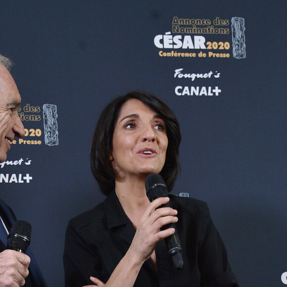 Alain Terzian et Florence Foresti - Annonce des nominations pour la 45e cérémonie des César 2020 lors d'une conférence de presse au Fouquet's à Paris le 29 janvier 2020. La cérémonie se déroulera à la salle Pleyel à Paris le 28 février. ©Giancarlo Gorassini/Bestimage