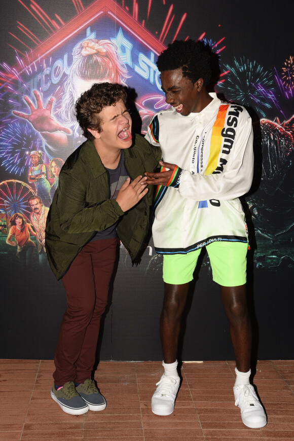 Gaten Matarazzo et Caleb McLaughlin - Soirée 'Stranger Things' à Rome en Italie, le 5 juillet 2019.