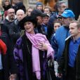 Annie Duperey - Arrivées aux obsèques de Michou en l'église Saint-Jean de Montmartre à Paris. Le 31 janvier 2020