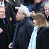 Hervé Vilard et Chantal Goya - Arrivées aux obsèques de Michou en l'église Saint-Jean de Montmartre à Paris. Le 31 janvier 2020