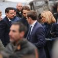Tristan Bromet et Brigitte Macron - Arrivées aux obsèques de Michou en l'église Saint-Jean de Montmartre à Paris. Le 31 janvier 2020