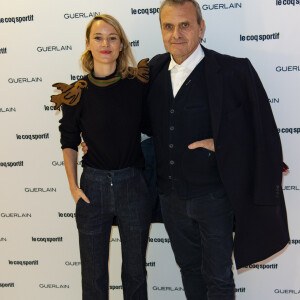 Pauline de Drouas et Jean-Charles de Castelbajac - Guerlain et le coq sportif au lancement de leur seconde collaboration à la boutique Guerlain des Champs-Elysées à Paris le 23 octobre 2018. © Pierre Perusseau/Bestimage