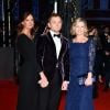 Taron Egerton avec sa compagne Emily Thomas et mère Christine Egerton - 73e cérémonie des British Academy Film Awards (BAFTA) au Royal Albert Hall à Londres, le 2 février 2020.