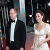 Le prince William, duc de Cambridge, et Catherine (Kate) Middleton, duchesse de Cambridge, lors de la 73ème cérémonie des British Academy Film Awards (BAFTA) au Royal Albert Hall à Londres, Royaume Uni, le 2 février 2020.
