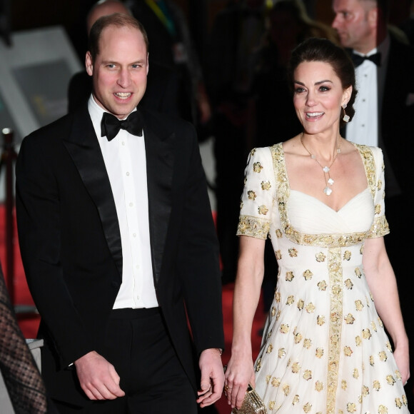 Le prince William, duc de Cambridge et Catherine Kate Middleton, la duchesse de Cambridge - 73e cérémonie des British Academy Film Awards (BAFTA) au Royal Albert Hall à Londres, le 2 février 2020.