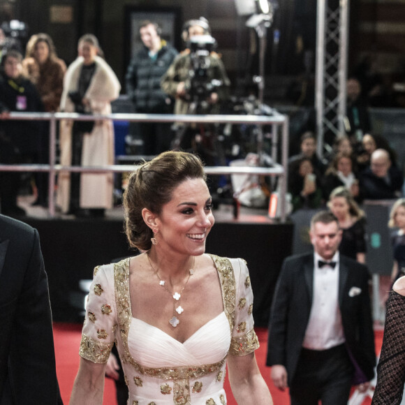 Le prince William, duc de Cambridge et Catherine Kate Middleton, la duchesse de Cambridge lors de la 73e cérémonie des British Academy Film Awards (BAFTA) au Royal Albert Hall à Londres, le 2 février 2020.