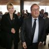 François Hollande et sa compagne Julie Gayet se sont rendus au musée du président Jacques Chirac de Sarran en Corrèze le 5 octobre 2019. © Patrick Bernard/Bestimage