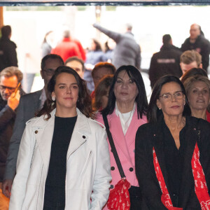 Exclusif - Pauline Ducruet, la princesse Stéphanie de Monaco et Laura Tenoudji Estrosi - Ouverture de la 9ème édition de la "New Generation" à Monaco le 1 février 2020. © Olivier Huitel/PRM/Bestimage