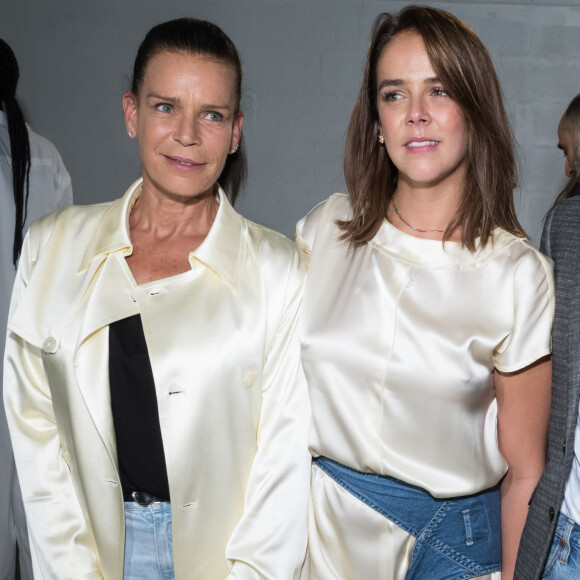 La princesse Stéphanie de Monaco, Pauline Ducruet, Charlotte Casiraghi-Rassam - Défilé Alter Designs mode homme printemps-été 2020, le premier défilé de Pauline Ducruet dans le cadre de la Fashion Week de Paris à la Cartonnerie à Paris le 18 juin 2019. © Cyril Moreau/Bestimage