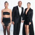 Dr. Dre, sa femme Nicole Young et leur fille Truly Young assistent au défilé Tom Ford, collection automne-hiver 2020-2021, aux Milk Studios. Hollywood, Los Angeles, le 7 février 2020.