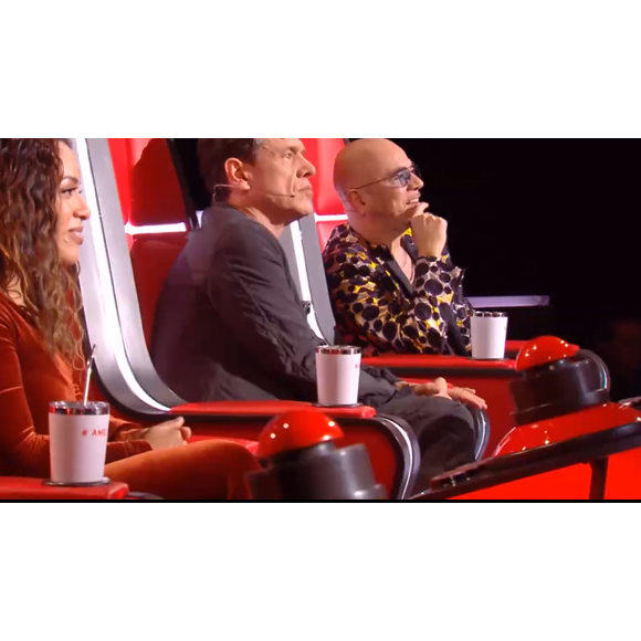 Pascal Obispo, Marc Lavoine et Amel Bent - Extrait de l'émission de "The Voice" diffusée samedi 15 février 2020, TF1