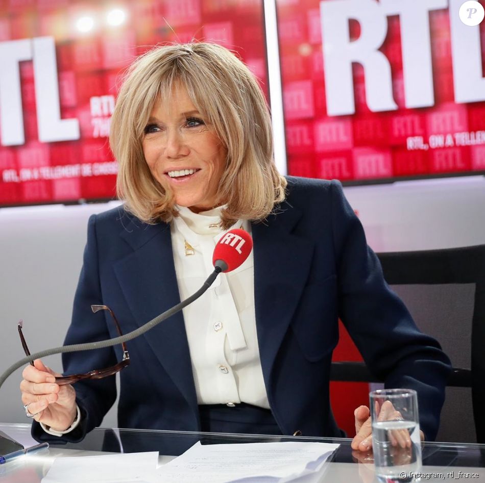 Brigitte Macron sur RTL, le 12 février 2020. - Purepeople