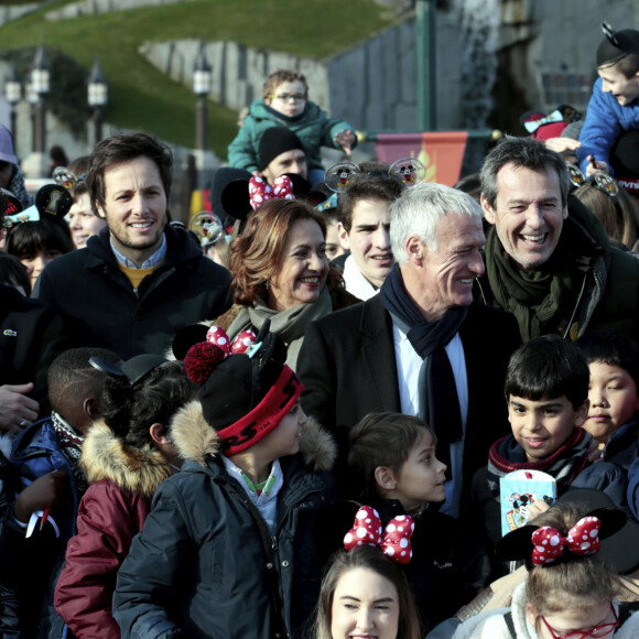 Claudio Capéo, Vianney (Vianney Bureau), Didier Deschamps, parrain de l'Opération Pièces Jaunes 2020, Jean-Luc Reichmann, la Première Dame Brigitte Macron, présidente de la Fondation Hôpitaux de Paris – Hôpitaux de France et des enfants hospitalisés avec la Fondation Hôpitaux de Paris – Hôpitaux de France Disneyland Paris a accueilli 300 enfants hospitalisés le 29 janvier 2020. © Dominique Jacovides/Bestimage