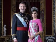 Letizia et Felipe d'Espagne : Tiare XL et robe rose, nouveau portrait officiel