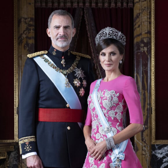 Le roi Felipe VI d'Espagne, la reine Letizia - Photos officielles des membres de la famille royale d'Espagne à Madrid le 11 février 2020.