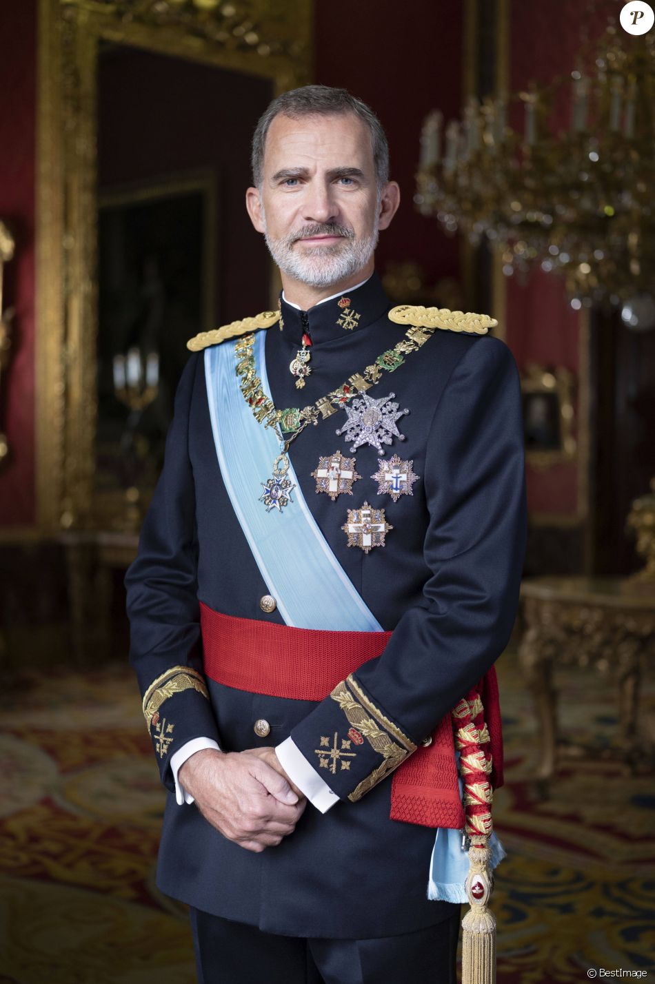 Le roi Felipe VI d&#039;Espagne - Photos officielles des membres de la famille royale d&#039;Espagne à Madrid le 11 février 2020.