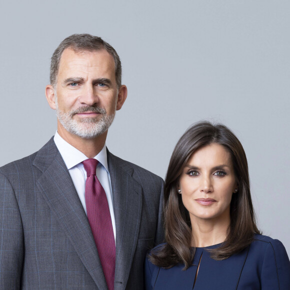 Le roi Felipe VI d'Espagne, la reine Letizia - Photos officielles des membres de la famille royale d'Espagne à Madrid le 11 février 2020.