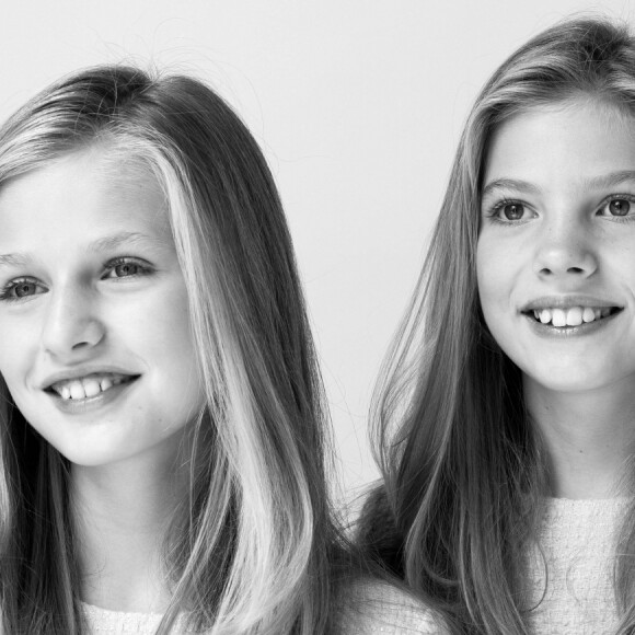 La princesse Leonor, l'infante Sofia - Photos officielles des membres de la famille royale d'Espagne à Madrid le 11 février 2020.