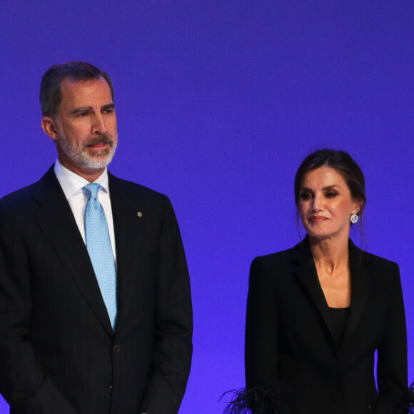 Le roi Felipe VI et la reine Letizia d'Espagne, la princesse Leonor, l'infante Sofia d'Espagne - 10ème édition de la Fondation Princesse de Gérone à Barcelone le lundi 4 octobre 2019.