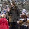 Kate Middleton, duchesse de Cambridge, lors d'une visite à la Ark Open Farm à Newtownwards, Irlande le 12 février 2020.
