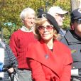 Jane Fonda est de nouveau arrêtée lors d'une manifestation pour le climat devant le Capitole à Washington le 18 octobre 2019.