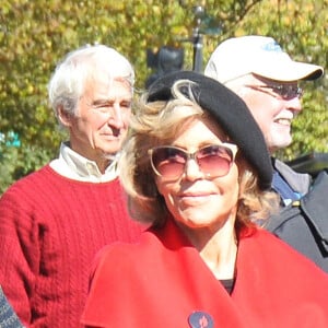 Jane Fonda est de nouveau arrêtée lors d'une manifestation pour le climat devant le Capitole à Washington le 18 octobre 2019.