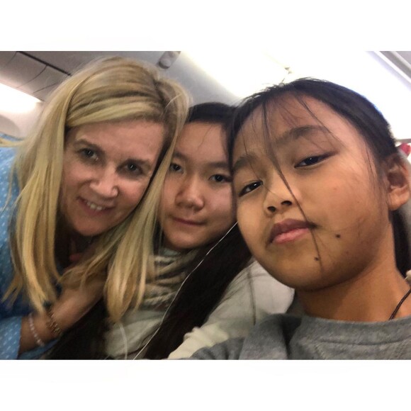 Hélène Darroze avec ses filles sur Instagram, le 25 décembre 2019