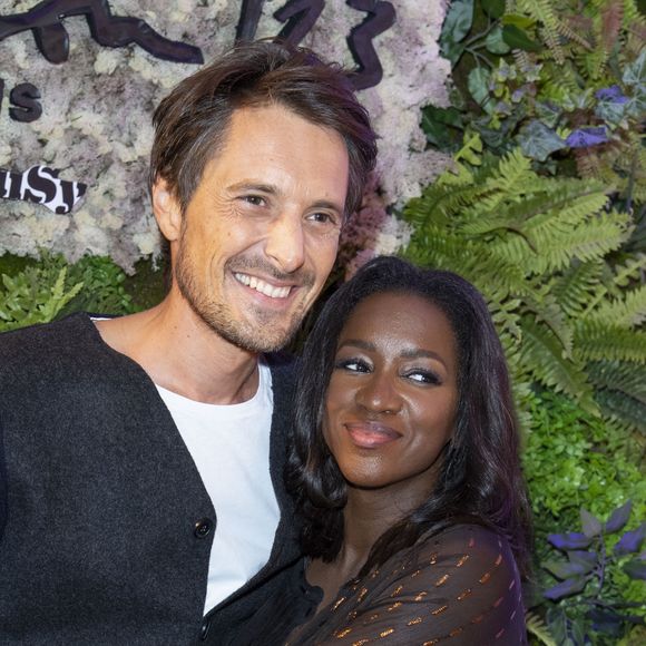 Vincent Cerutti et sa compagne Hapsatou Sy (enceinte de son deuxième enfant) - Inauguration du Concept Store Maison 123 Paris et HapsatouSy rue de la Chaussée d'Antin dans le 9ème arrondissement de Paris, France, le 19 septembre 2019. © Pierre Perusseau/Bestimage