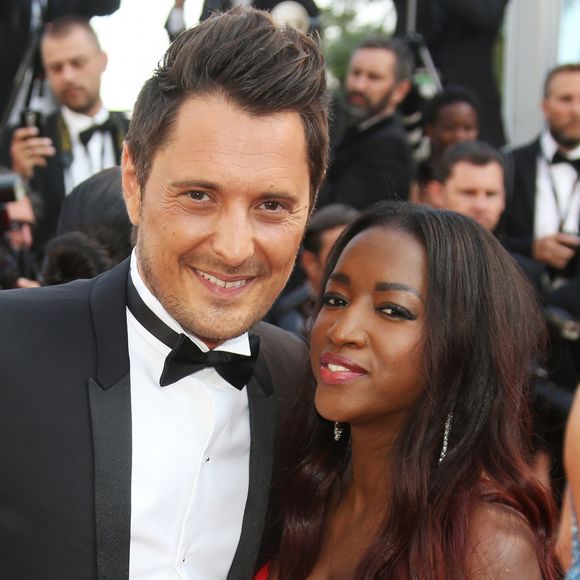 Vincent Cerutti et sa fiancée Hapsatou Sy à la montée des marches du film "D'Après Une Histoire Vraie" lors du 70ème Festival International du Film de Cannes, le 27 mai 2017. © Denis Guignebourg/Bestimage