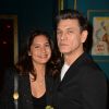 Exclusif - Marc Lavoine et sa compagne Line Papin à la générale de presse du spectacle musicale " Les Souliers Rouges " aux Folies Bergères à Paris, France, le 4 février 2020. © Veeren/Bestimage
