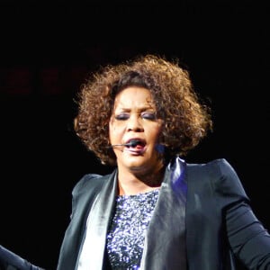 Whitney Houston en concert à la Globe Arena de Stockholm. Le 8 juin 2010.