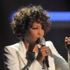 Whitney Houston chante "Wanna bet" au Rothaus' Arena de Freiburg. Le 3 octobre 2009. @Patrick Seeger/DPA/ABACAPRESS.COM