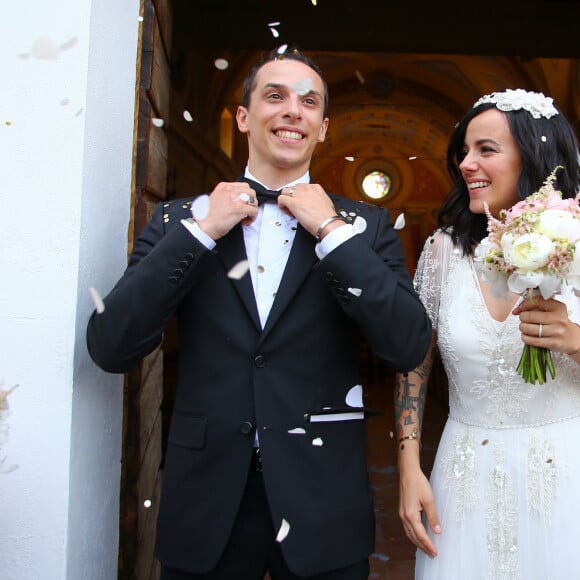 Exclusif -Mariage religieux en l'église de Villanova d' Alizée et Grégoire Lyonnet - Villanova le 18 juin 2016 © Olivier Huitel - Olivier Sanchez / Bestimage