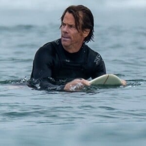 Exclusif - Daniel Moder, le mari de Julia Roberts, profite de ses vacances en famille en bikini à Puerto Vallarta, Mexique le 1er février 2020.