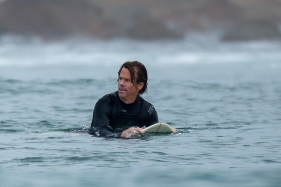 Exclusif - Daniel Moder, le mari de Julia Roberts, profite de ses vacances en famille en bikini à Puerto Vallarta, Mexique le 1er février 2020.