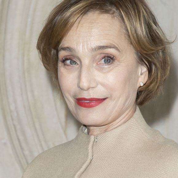 Kristin Scott Thomas - People au défilé de mode Haute-Couture printemps-été 2020 "Dior" à Paris. Le 20 janvier 2020 © Olivier Borde / Bestimage