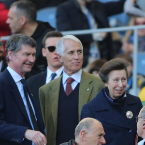 La princesse Anne d'Angleterre lors du match de rugby Italie-Écosse lors du Tournoi des 6 Nations à Rome le 22 Février 2020