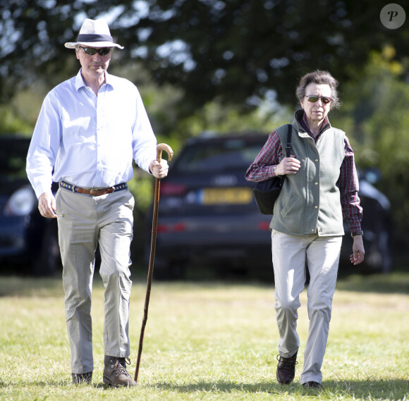 La princesse Anne d'Angleterre en septembre 2019 lors du concours complet de Whatley Manor disputé par sa fille Zara Phillips.
