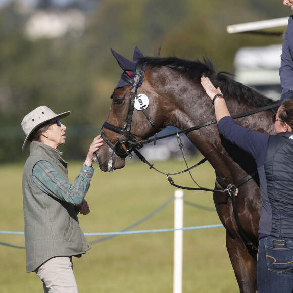 La princesse Anne d'Angleterre en septembre 2019 lors du concours complet de Whatley Manor disputé par sa fille Zara Phillips.