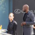 Lamar Odom, Sabrina Parr - Les célébrités arrivent pour un dernier hommage à Kobe Bryant et sa fille Gianna au Staples center de Los Angeles, le 24 février 2020