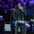 Michael Jordan très ému lors de l'hommage à Kobe Bryant et sa fille Gianna, le 24 février 2020 au Staples Center de Los Angeles.