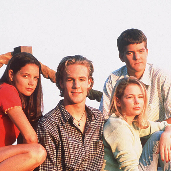 Joshua Jackson, Michelle Williams, James Van Der Beek et Katie Holmes, les héros de la série Dawson (Dawson's Creek), en 1998.