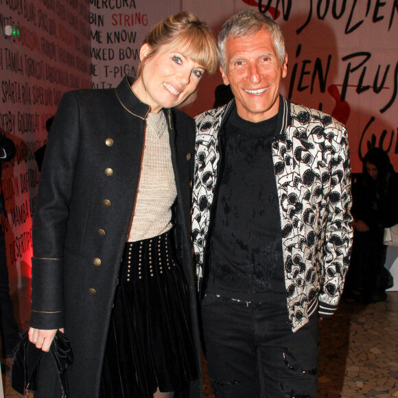 Nagui et sa femme Mélanie Page lors du vernissage de l'exposition consacrée à l'oeuvre et l'imaginaire de Christian Louboutin "l'Exhibitionniste' (L'Exibition[niste]) au Palais de la Porte Dorée, à Paris, France, le 24 février 2020. © Philippe Baldini/Bestimage