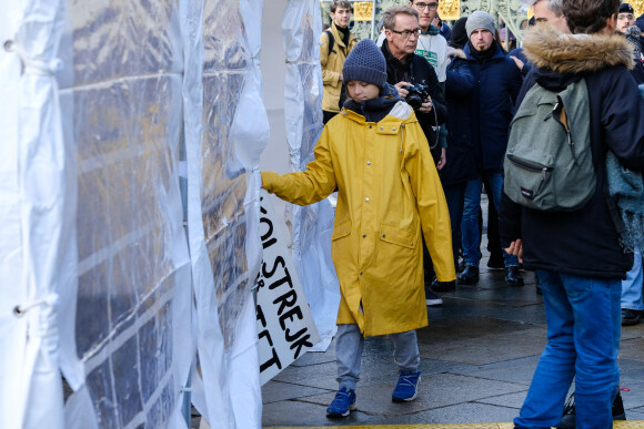 La militante Greta Thunberg participe à la manifestation Friday for Future à Turin le 13 décembre 2019