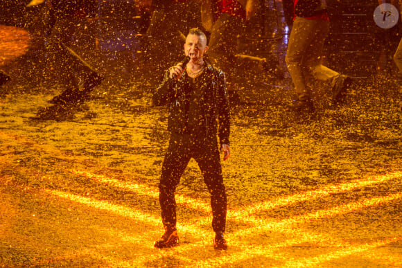 Robbie Williams - Finale de l'émission X Factor à Milan, le 12 décembre 2019.