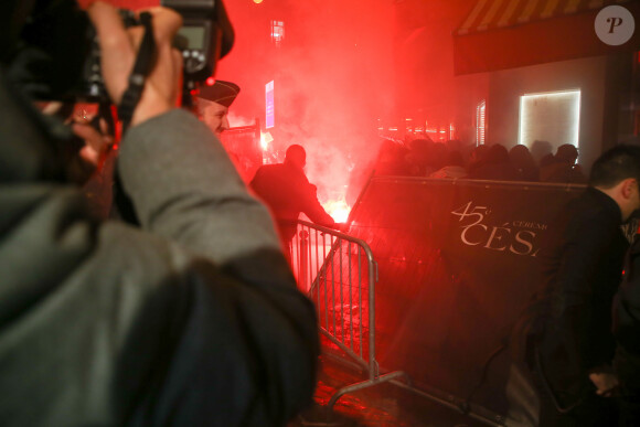 Manifestation contre la nomination de Roman Polanski avant la cérémonie des César 2020 à Paris, le 28 février 2020.
